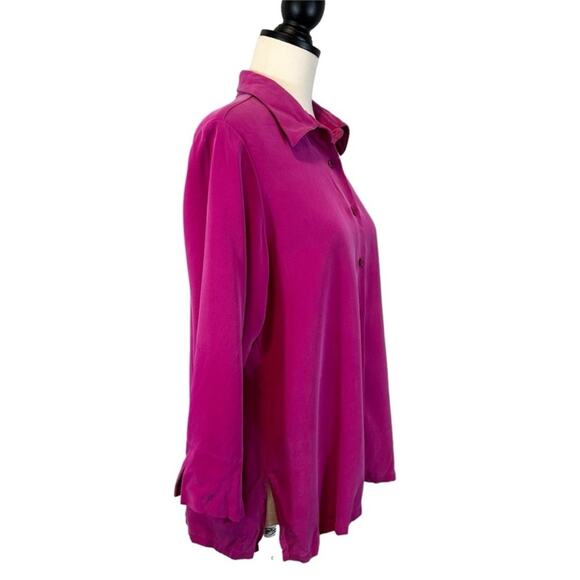 WinterSilks Button Up Blouse Fuchsia
Pink 3/4 Sleeve Size PETITE Large Classic - Picture 4 of 7